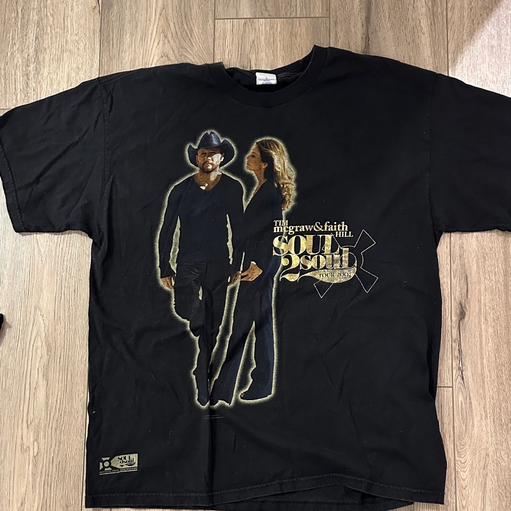 Tim McGraw Faith Hill soul to soul concert tour xl shirt 2007 Tennessee River